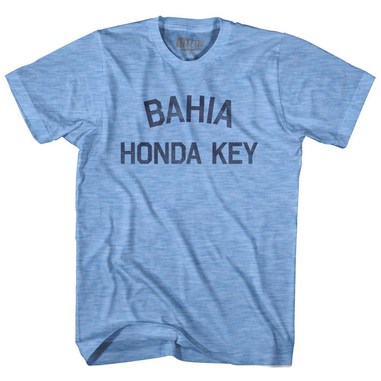 Florida Bahia Honda Key Adult Tri-Blend Vintage T-Shirt - Athletic Blue