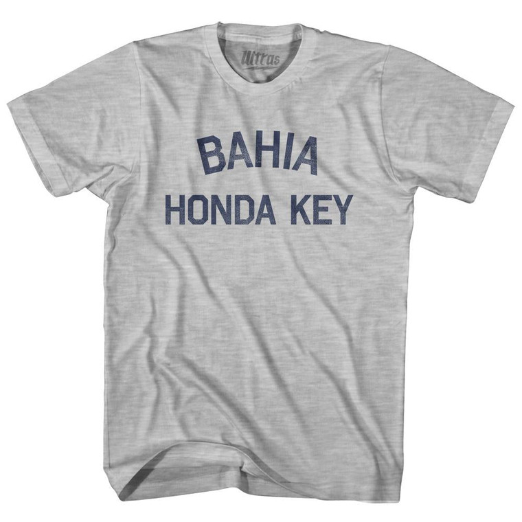 Florida Bahia Honda Key Womens Cotton Junior Cut Vintage T-Shirt - Grey Heather