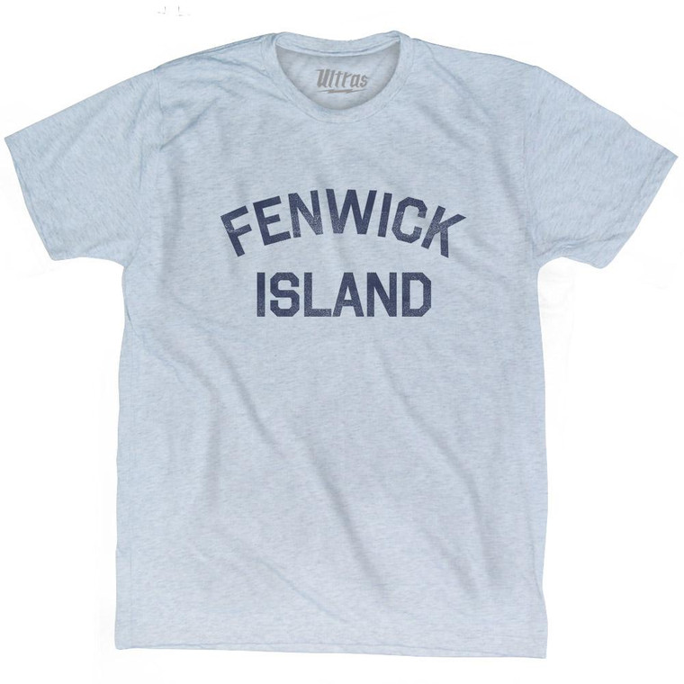 Delaware Fenwick Island Adult Tri-Blend Vintage T-Shirt - Athletic White