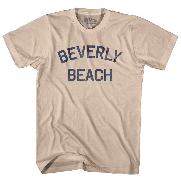 Florida Beverly Beach Adult Cotton Vintage T-Shirt - Creme