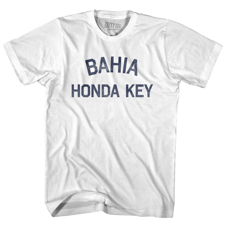 Florida Bahia Honda Key Womens Cotton Junior Cut Vintage T-shirt - White