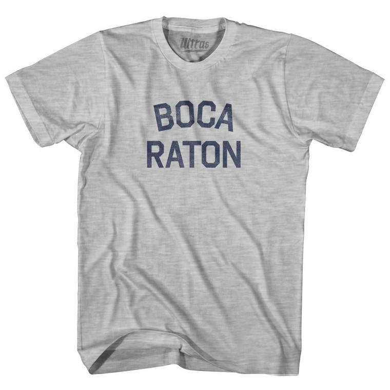 Florida Boca Raton Adult Cotton Vintage T-Shirt - Grey Heather