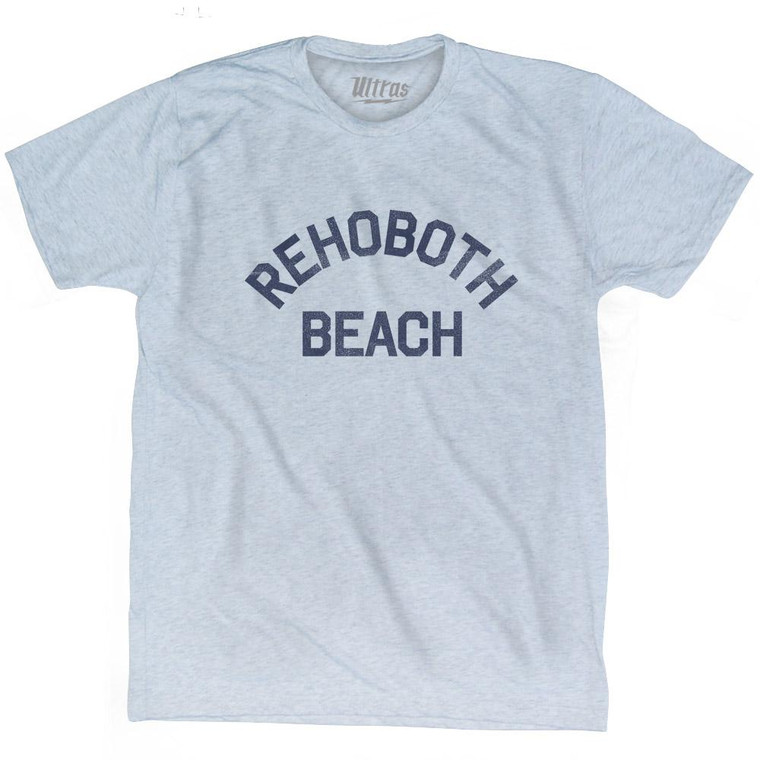 Delaware Rehoboth Beach Adult Tri-Blend Vintage T-Shirt - Athletic White