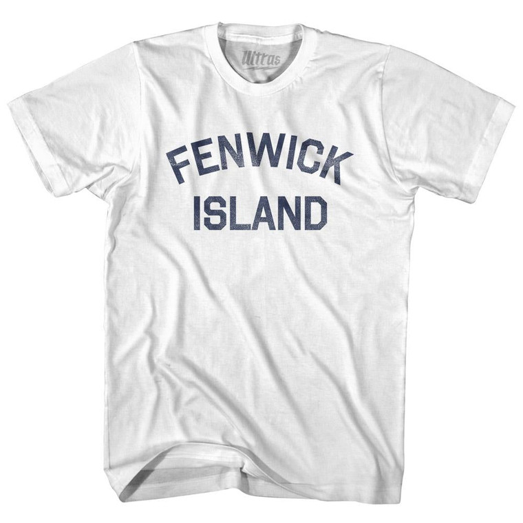 Delaware Fenwick Island Adult Cotton Vintage T-shirt - White
