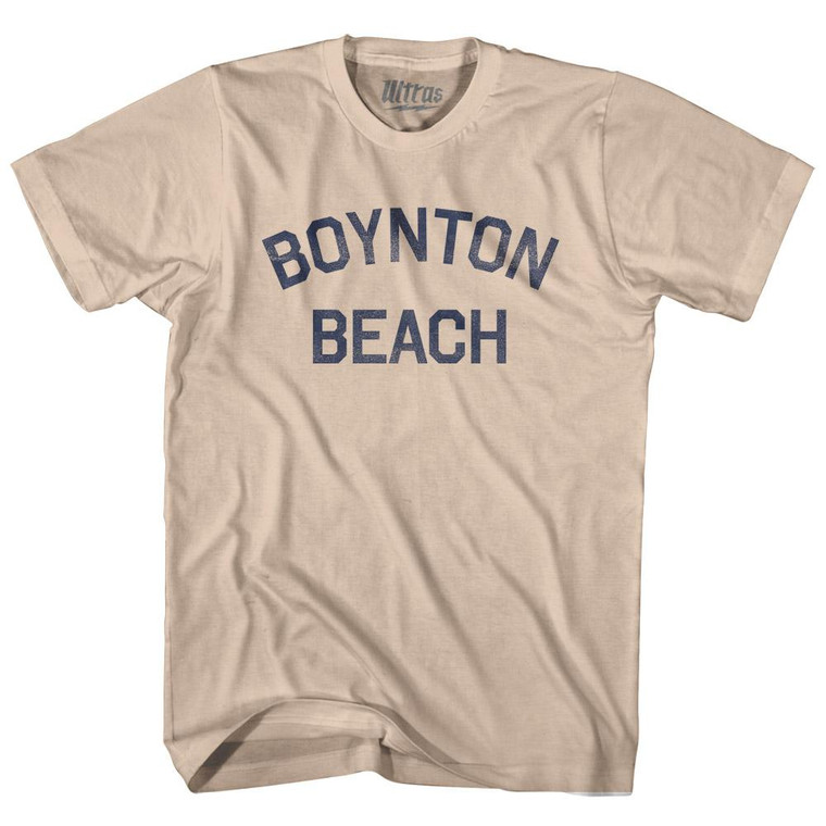 Florida Boynton Beach Adult Cotton Vintage T-Shirt - Creme
