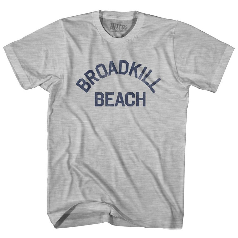 Delaware Broadkill Beach Adult Cotton Vintage T-Shirt - Grey Heather