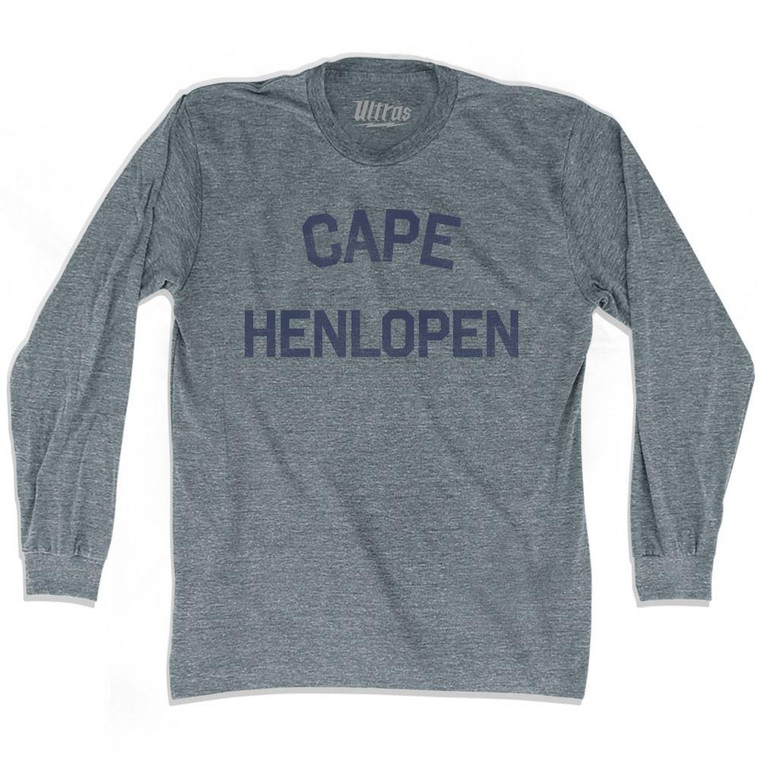 Delaware Cape Henlopen Adult Tri-Blend Long Sleeve Vintage T-shirt - Athletic Grey