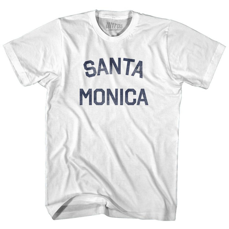 California Santa Monica Womens Cotton Junior Cut Vintage T-shirt - White
