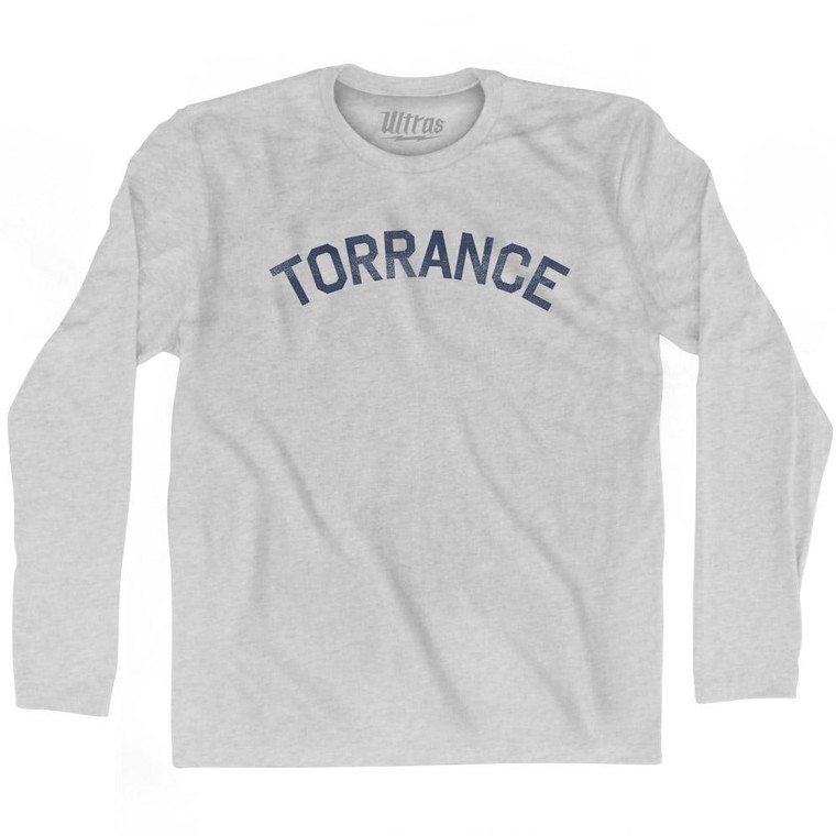 California Torrance Adult Cotton Long Sleeve Vintage T-Shirt - Grey Heather