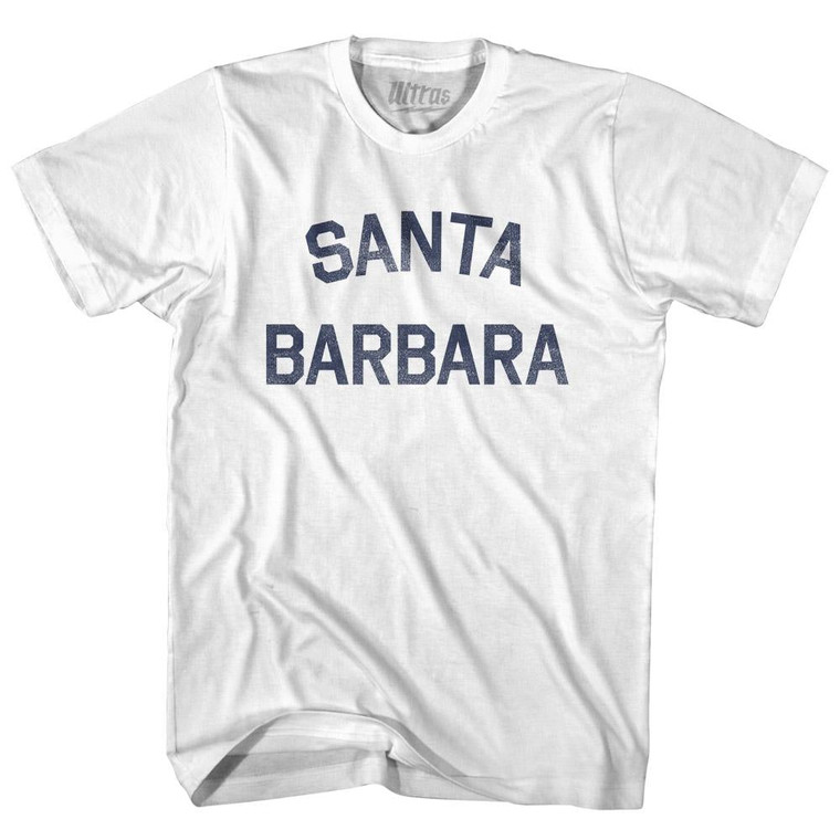 California Santa Barbara Womens Cotton Junior Cut Vintage T-shirt - White