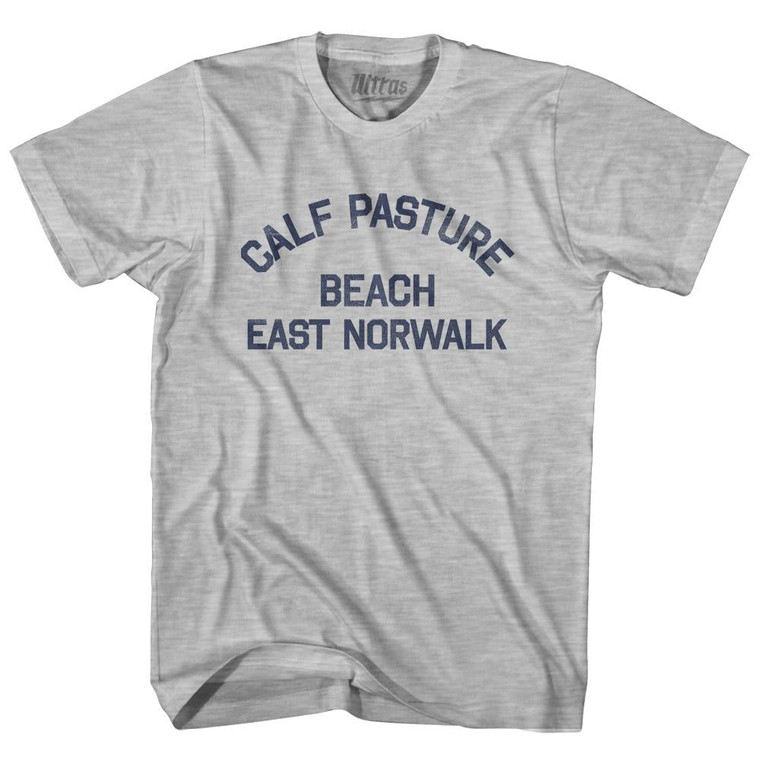 Connecticut Calf Pasture Beach, East Norwalk Womens Cotton Junior Cut Vintage T-Shirt - Grey Heather