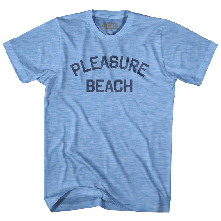 Connecticut Pleasure Beach Adult Tri-Blend Vintage T-Shirt - Athletic Blue