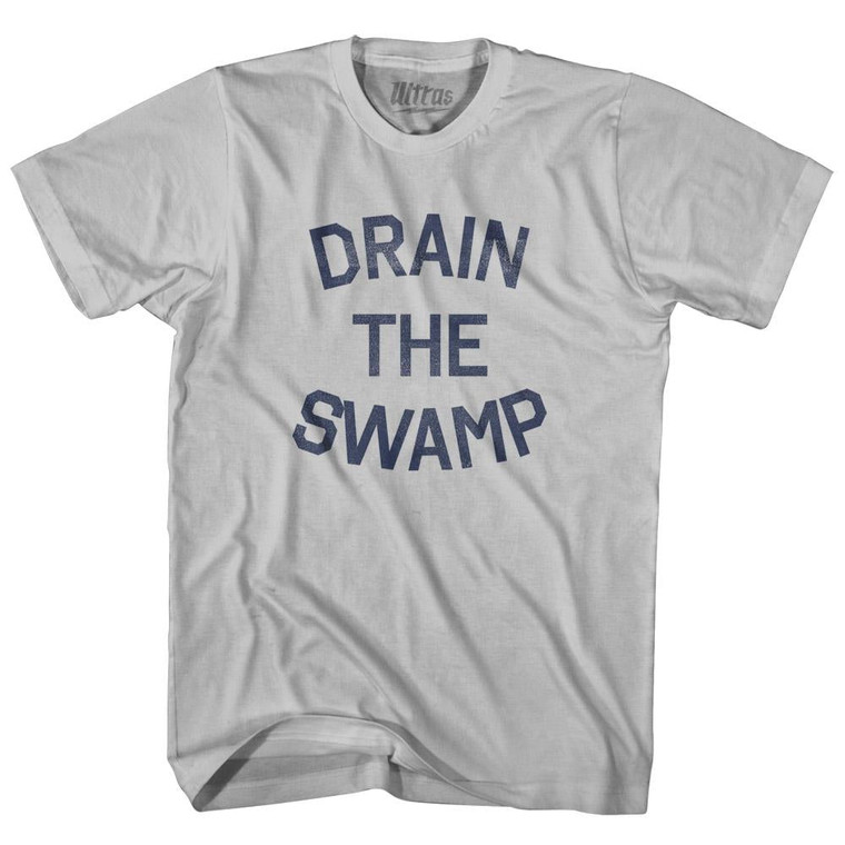 Drain the Swamp Adult Cotton Political City T-Shirt - Cool Grey