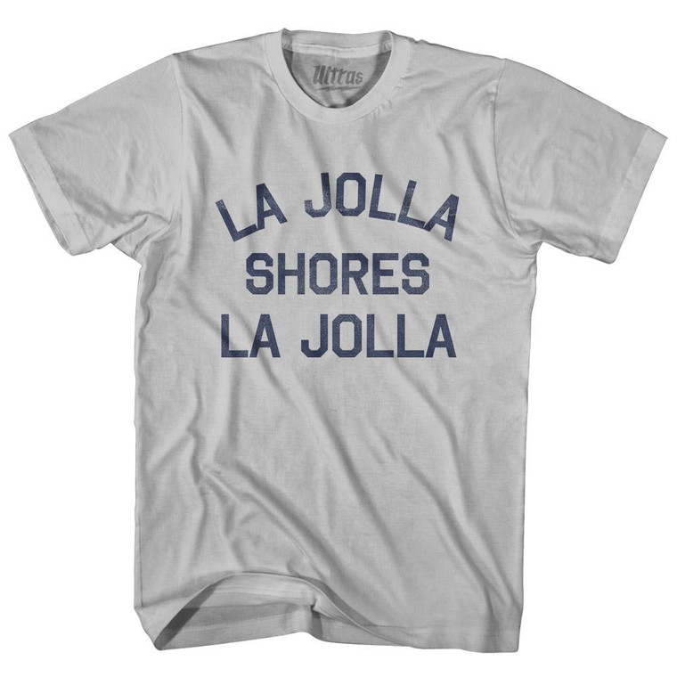 California La Jolla Shores, La jolla Adult Cotton Vintage T-Shirt - Cool Grey