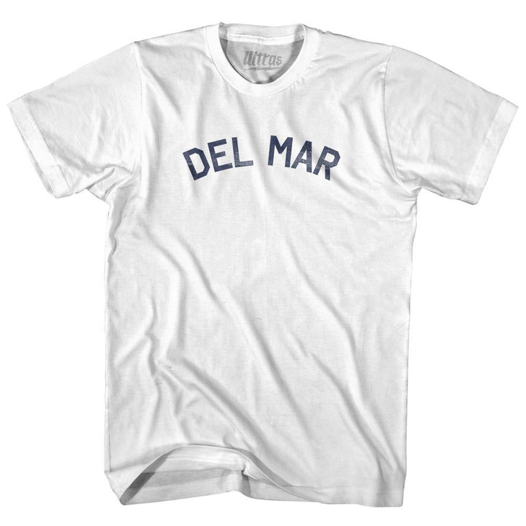 California Del Mar Adult Cotton Vintage T-shirt - White