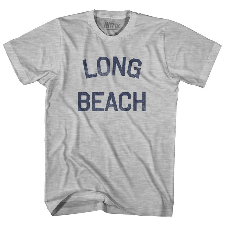 California Long Beach Youth Cotton Vintage T-Shirt - Grey Heather