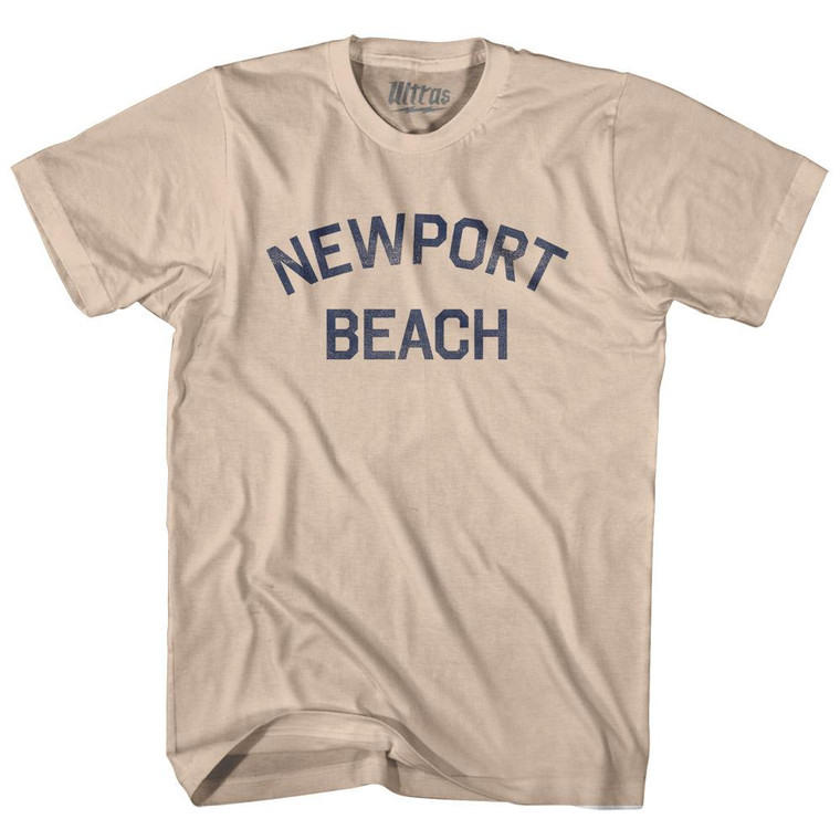 California Newport Beach Adult Cotton Vintage T-Shirt - Creme