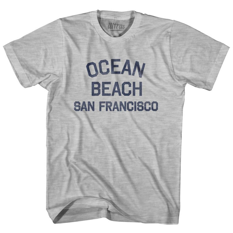 California Ocean Beach, San Francisco Youth Cotton Vintage T-Shirt - Grey Heather