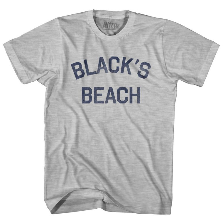 California Black's Beach Adult Cotton Vintage T-Shirt - Grey Heather