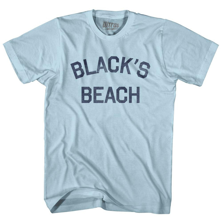 California Black's Beach Adult Cotton Vintage T-Shirt - Light Blue