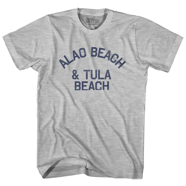 American Samoa Alao Beach & Tula Beach Youth Cotton Vintage T-Shirt - Grey Heather