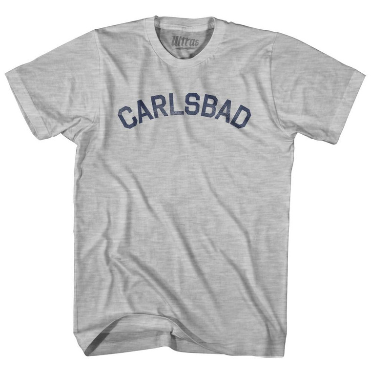 California Carlsbad Womens Cotton Junior Cut Vintage T-Shirt - Grey Heather