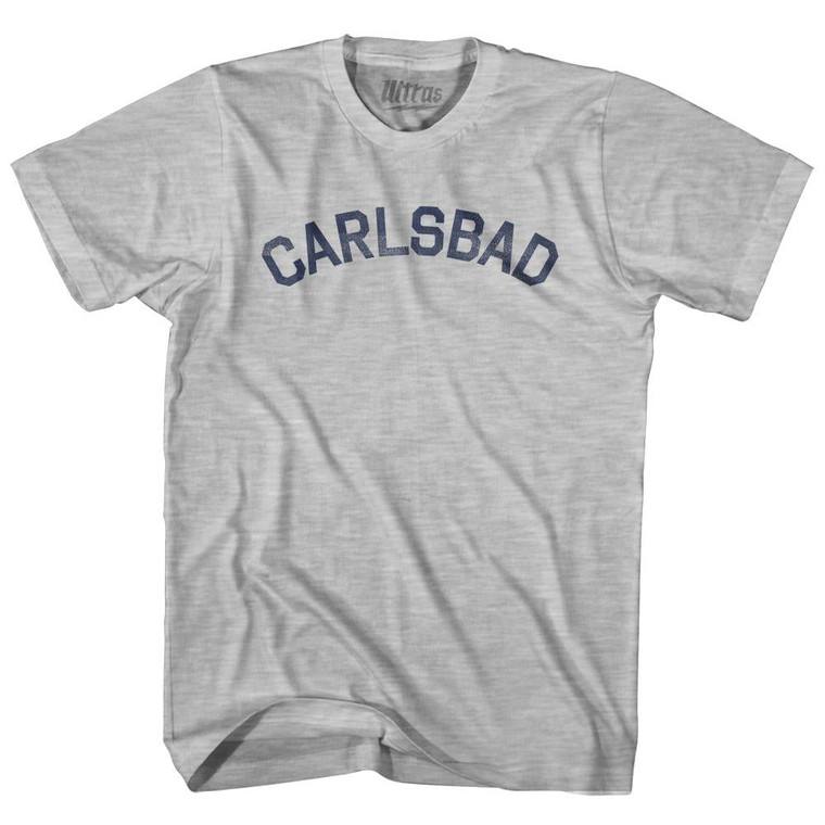California Carlsbad Adult Cotton Vintage T-Shirt - Grey Heather