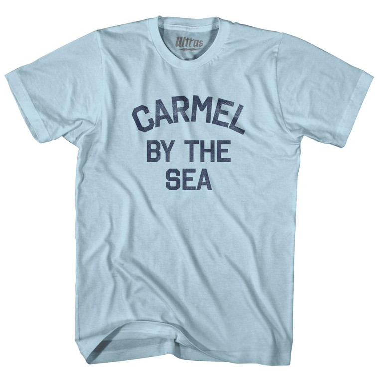 California Carmel-by-the-sea Adult Cotton Vintage T-Shirt - Light Blue