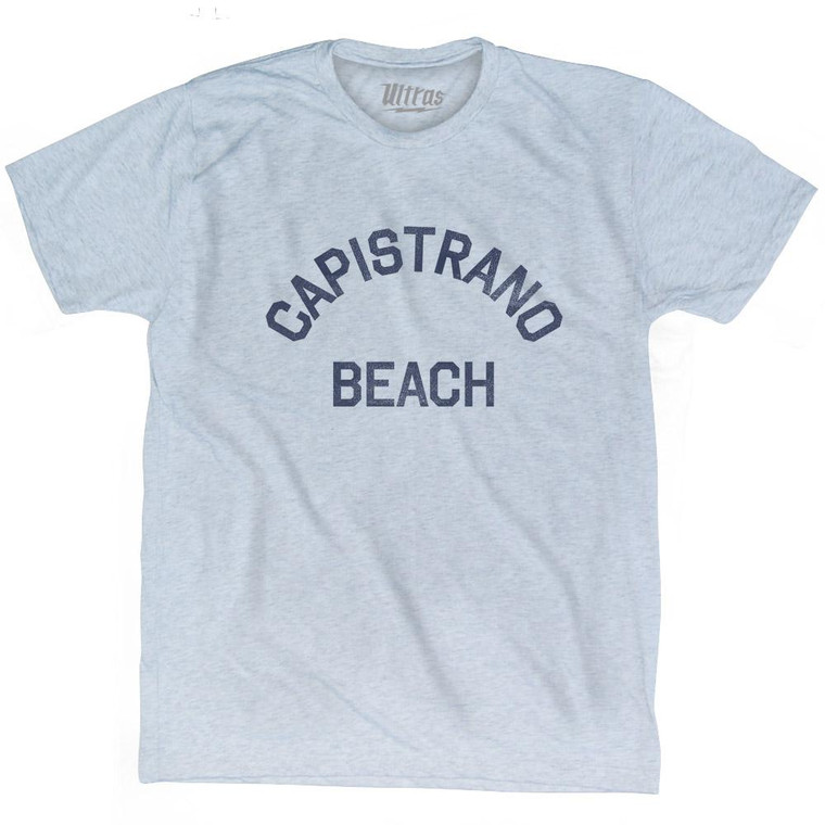 California Capistrano Beach Adult Tri-Blend Vintage T-Shirt - Athletic White