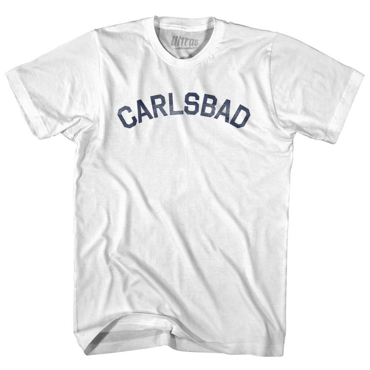 California Carlsbad Adult Cotton Vintage T-shirt - White