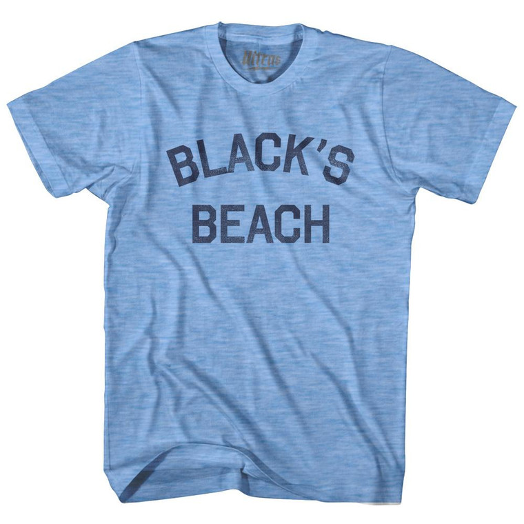 California Black's Beach Adult Tri-Blend Vintage T-Shirt - Athletic Blue