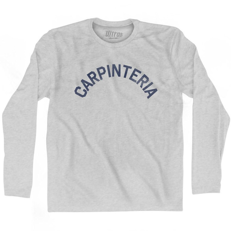 California Carpinteria Adult Cotton Long Sleeve Vintage T-Shirt - Grey Heather