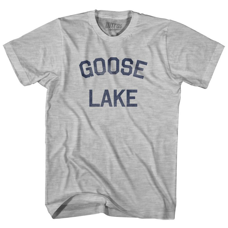 Alaska Goose Lake Youth Cotton Text T-Shirt - Grey Heather