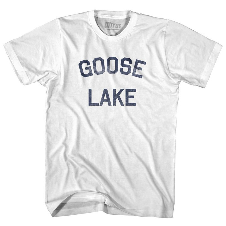 Alaska Goose Lake Youth Cotton Text T-shirt - White
