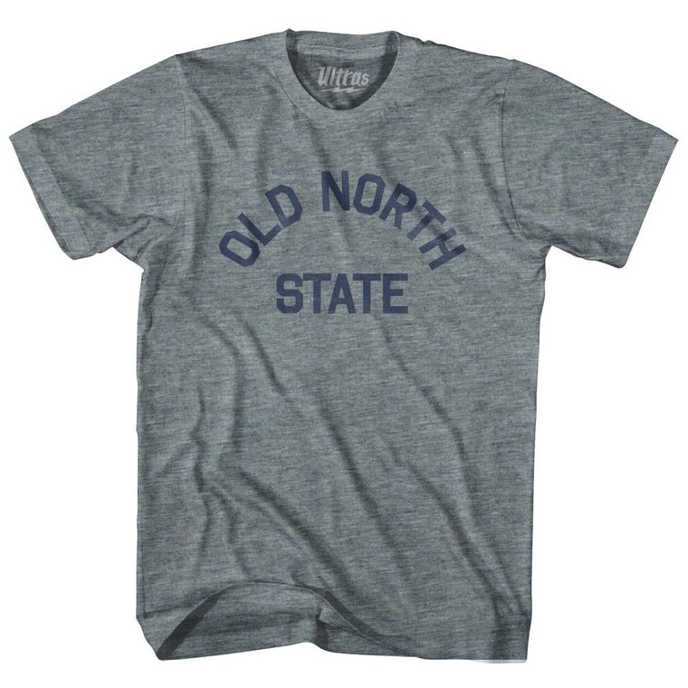 North Carolina Old North State Nickname Adult Tri-Blend T-shirt - Athletic Grey