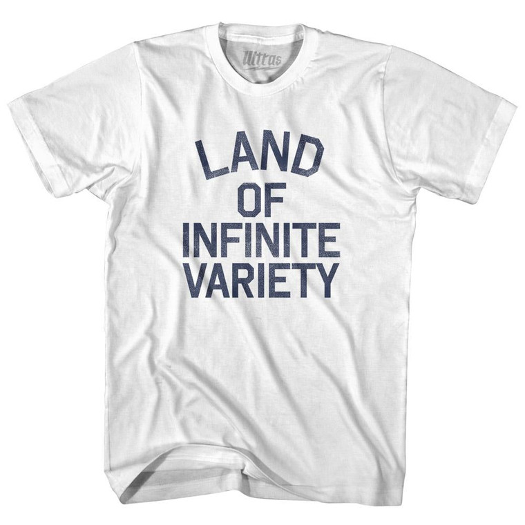 South Dakota Land of Infinite Variety Nickname Womens Cotton Junior Cut T-Shirt - White