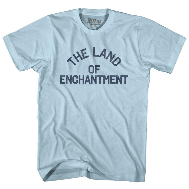 New Mexico The Land of Enchantment Nickname Adult Cotton T-Shirt - Light Blue