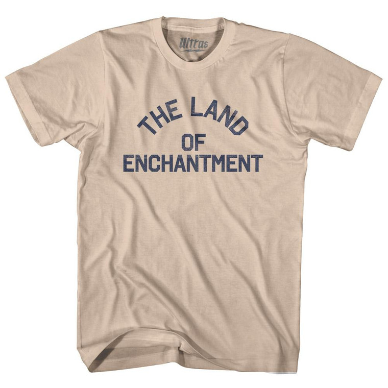 New Mexico The Land of Enchantment Nickname Adult Cotton T-Shirt - Creme