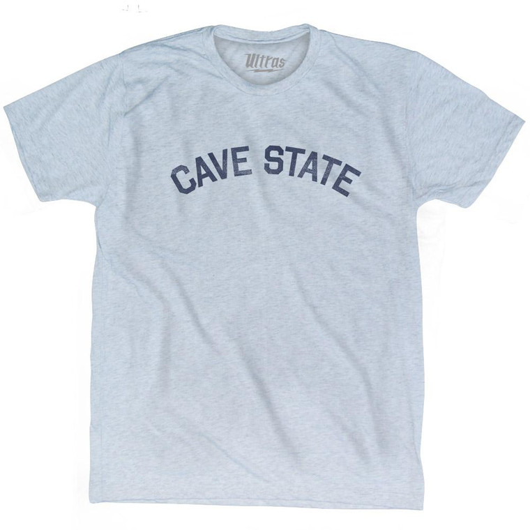 Missouri Cave State Nickname Adult Tri-Blend T-Shirt - Athletic White