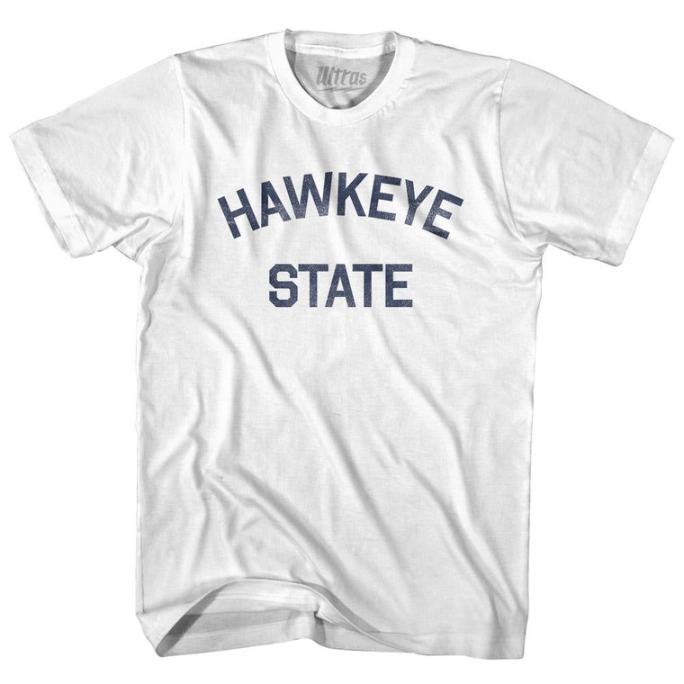 Iowa Hawkeye State Nickname Womens Cotton Junior Cut T-Shirt - White