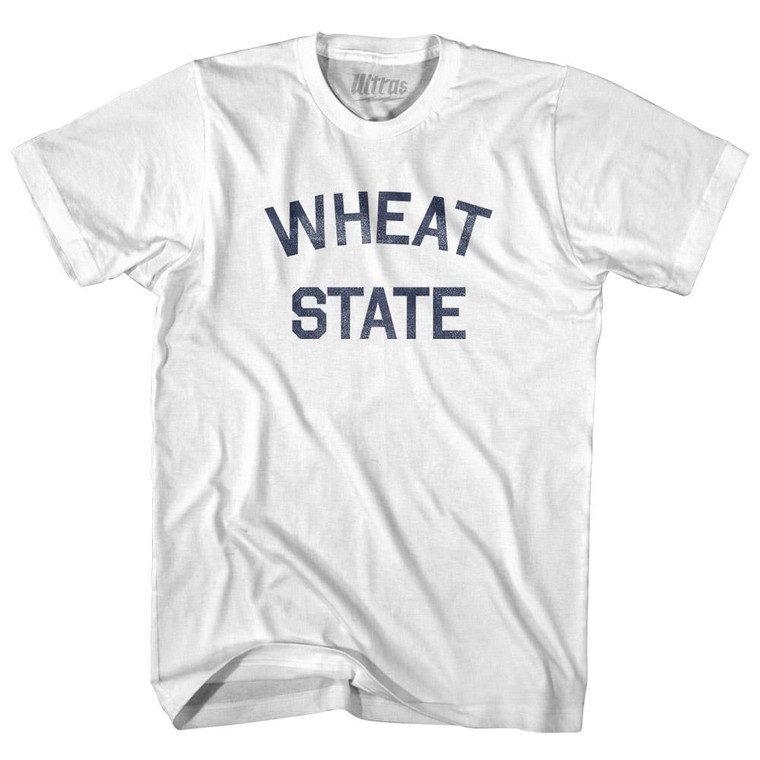 Kansas Wheat State Nickname Womens Cotton Junior Cut T-Shirt - White