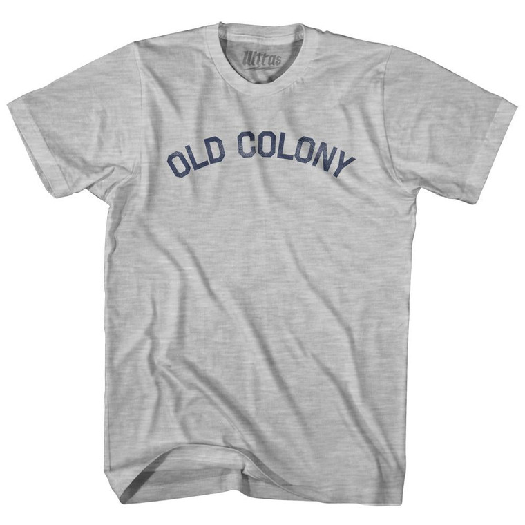Massachusetts Old Colony Nickname Youth Cotton T-Shirt - Grey Heather