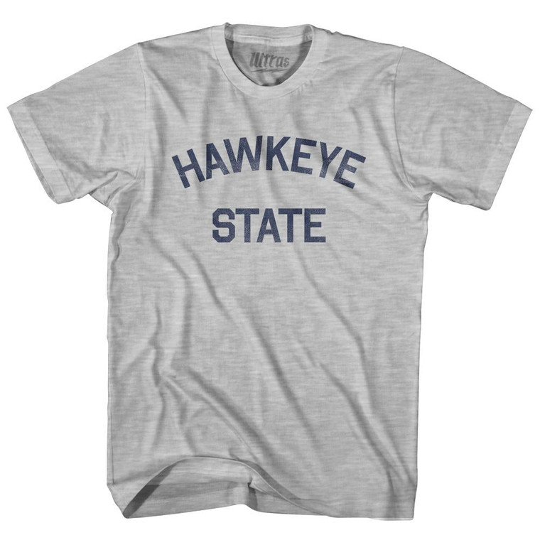 Iowa Hawkeye State Nickname Womens Cotton Junior Cut T-Shirt - Grey Heather