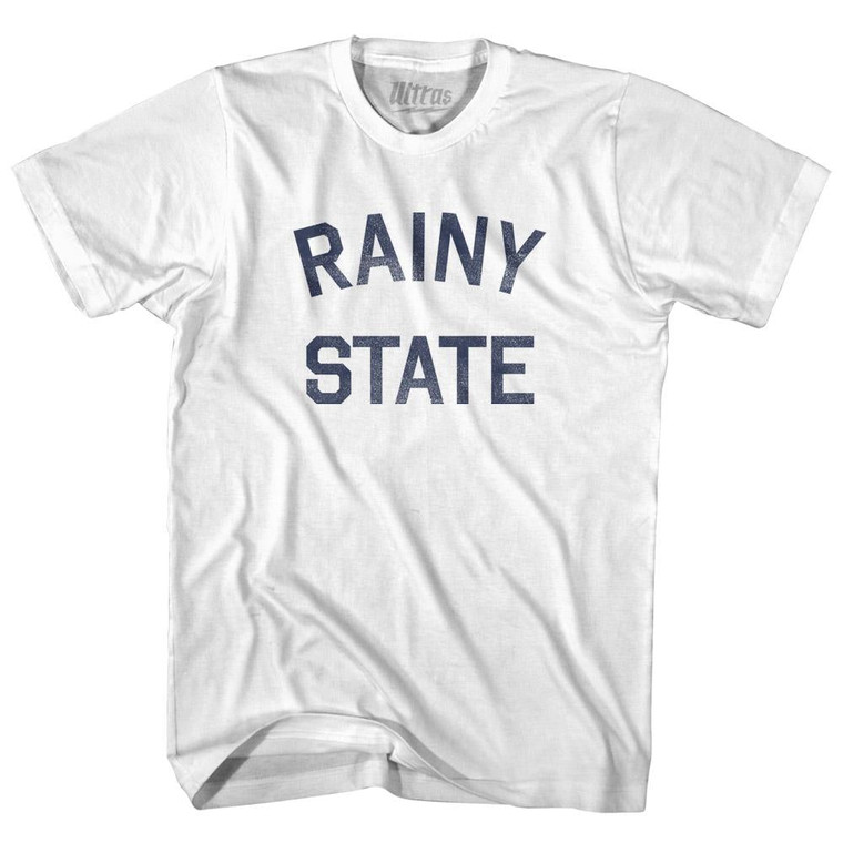 Illinois Rainy State Nickname Adult Cotton T-shirt - White