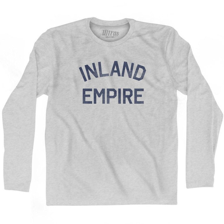 Illinois Inland Empire Nickname Adult Cotton Long Sleeve T-Shirt - Grey Heather