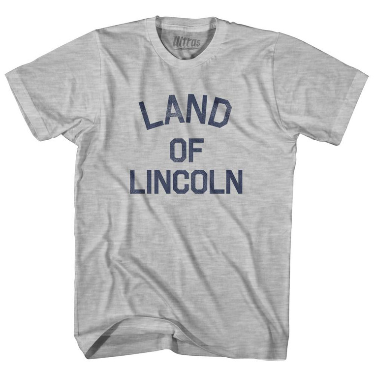 Illinois Land of Lincoln Nickname Youth Cotton T-Shirt - Grey Heather