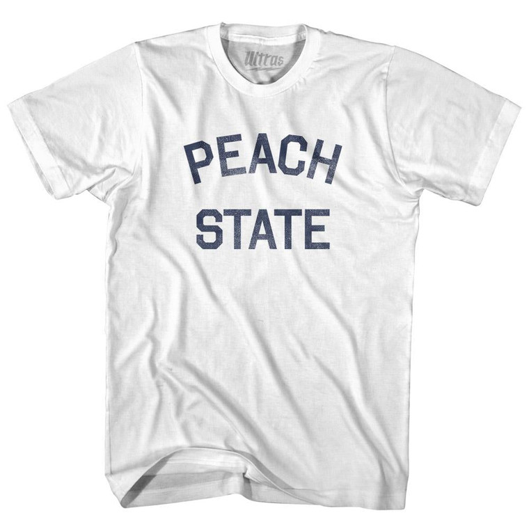 Georgia Peach State Nickname Adult Cotton T-shirt - White