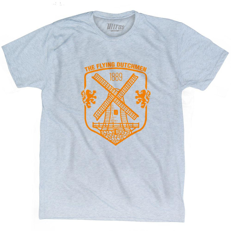 Netherlands The Flying Dutchmen 1889 Windmill Adult Tri-Blend Soccer T-shirt - Athletic White