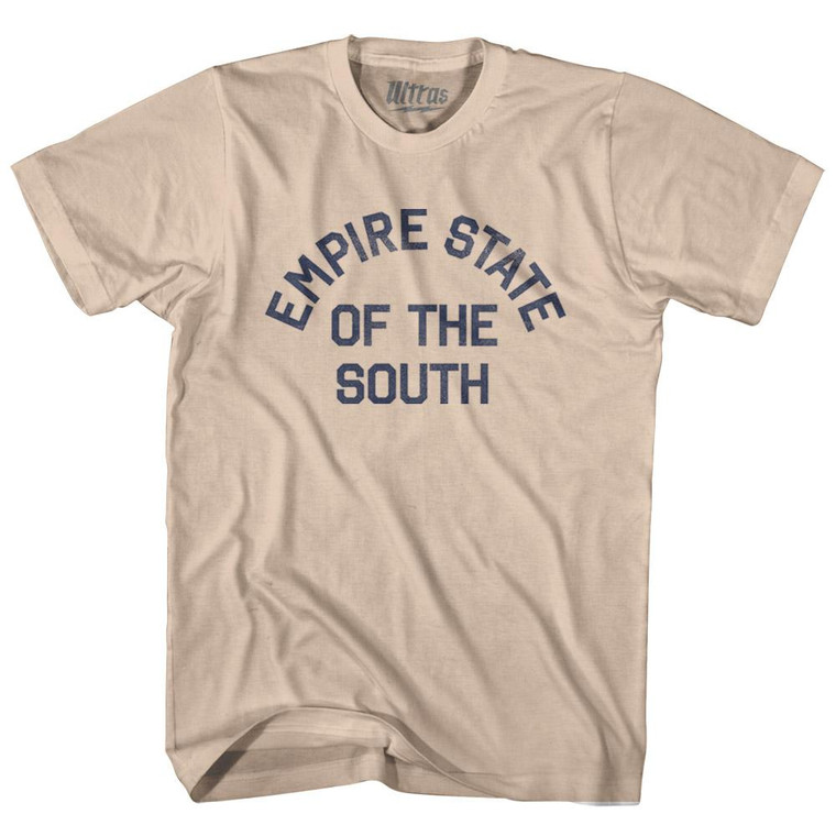Georgia Empire State of the South Nickname Adult Cotton T-Shirt - Creme
