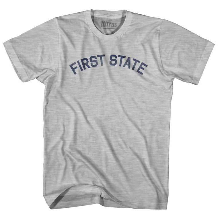 Delaware First State Nickname Youth Cotton T-Shirt - Grey Heather